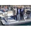 Bernard d’Alessandri, General Secretary and Managing Director of the Yacht Club de Monaco (center), with Leif Stavøstrand, founder of Evoy (left) and Stewart Wilkinson, Founder of Vita (right) at the Yacht Club de Monaco. (Photo credit: @Francesco Ferri / Vita)
