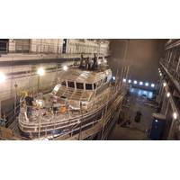 The FPB 23 customs vessel in the Tamsen Maritim shipyard (Photo: Tamsen Maritim)