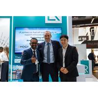 Ravi K (left), Global Head of Sales and Products at ROTOBOOST, Andrew McKeranmet (middle), Chief Commercial Officer at Lloyd’s Register, and Seonghoon Woo (right), CEO at Amogy (Photo: Amogy)