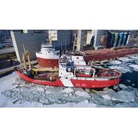 CCGS Griffon carrying out icebreaking duties in the Port of Midland, Ontario (Photo: Thordon Bearings)