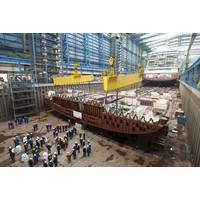 Keel-laying Norwegian Getaway: Photo credit Meyer Werft