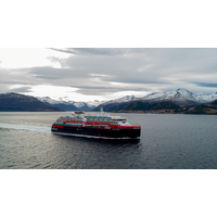 MS Roald Amundsen undergoing sea trials in the waters off Kleven Yard in Norway. Photo: UAVPIC.COM/Tor Erik Kvalsvik/Kleven/Hurtigruten