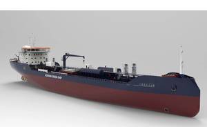 Tune Chemical Tankers’ new chemical tankers, with tanks of stainless steel for highly corrosive liquids.
Illustration: Norden Ship Design House