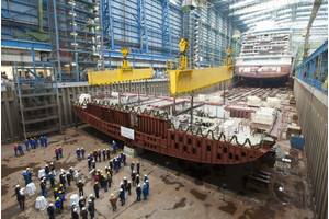 Keel-laying Norwegian Getaway: Photo credit Meyer Werft