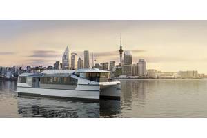 EV Maritime’s EVM200 battery electric commuter fast ferry, of which the first two are nearing completion in New Zealand for public transportation authority Auckland Transport. (Image: EV Maritime)