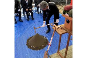 Groundbreaking ceremony for NYK's biofuels test facility (Credit: NYK Group)