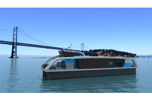 Rendering if the new 150-passenger ferry designed for San Francisco Bay Ferry (Image: Aurora Marine Design)