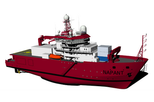 Rendering of the new Polar Vessel – Navio Polar Almirante Saldanha (NPo) – being built for the Brazilian Navy (Image: © Navio Almirante Saldanha)