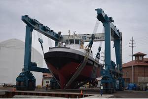 Travelift Hull 9201: Photo credit Great Lakes Shipyard