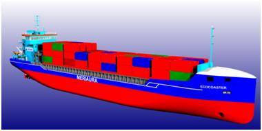 An artist’s impression of the VG EcoCoaster  design (Photo: Thordon Bearings)