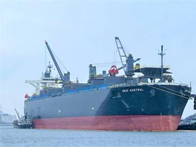 Daio Austral receiving biofuel. Image courtesy NYK