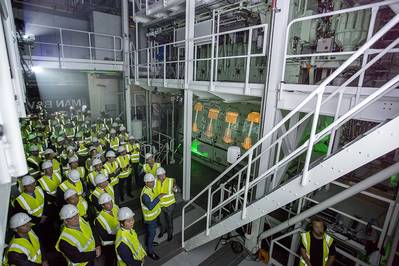 The MAN B&W ME-LGIP engine was unveiled at a ceremony in Copenhagen in 2018 (Photo: MAN Energy Solutions)