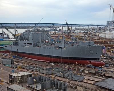 USNS Cear Chavez Prior to Launch: Photo credit NASSCO