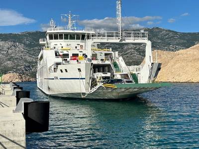 The Croatian ferry Krk operated by the national Jadrolinija shipping company was retrofitted to cater for a new route with stronger winds and currents. (Photo: Jadrolinija)
