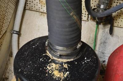 A salt deposit on a muffler indicates a “weeping” spot where water is escaping. How to fix a leaking muffler is a question frequently asked of the exhaust systems experts at Centek Industries. (Photo: Centek Industries)