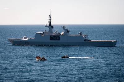 French Warship Apprehends Pirates: Photo credit EU NAVFOR