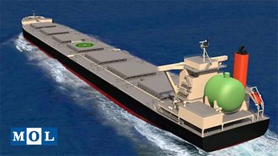 The methane slip reduction system will be installed in a coal carrier built at the Namura Shipbuilding and operated by MOL for demonstration of the methane slip reduction technology. Source: MOL