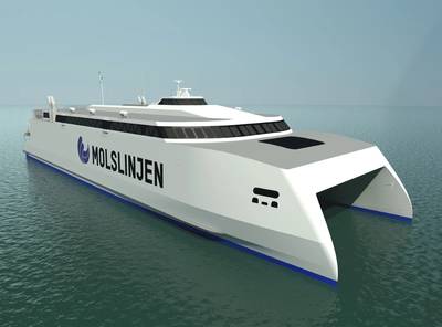 The new Molslinjen high-speed ferry (Image: Wärtsilä)