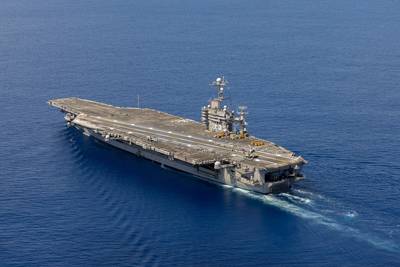 HII’s Newport News Shipbuilding division has received a $52 million contract from the U.S. Navy for work on the aircraft carrier USS Harry S. Truman (CVN 75), shown here transiting the Atlantic Ocean in August. (Photo: U.S. Navy)