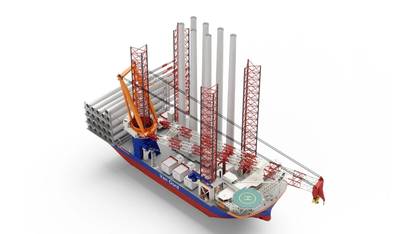 Van Oord offshore wind installation Jack Up vessel. Image credit: Van Oord