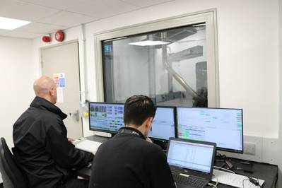 Cox Powertrain engineers analysing test data at company HQ in Shoreham-by-Sea, UK (Photo: Cox Poowertrain)