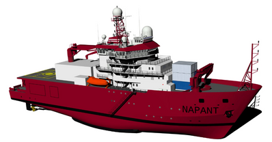 Rendering of the new Polar Vessel – Navio Polar Almirante Saldanha (NPo) – being built for the Brazilian Navy (Image: © Navio Almirante Saldanha)