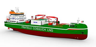 Schottel was selected to supply main and auxiliary propulsion systems for an 8,000 cbm LNG bunkering vessel which is under construction at Chinese Nantong CIMC Sinopacific Offshore and Engineering shipyard, Photo courtesy Schottel