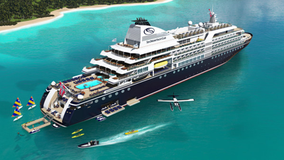 SeaDream's 'Innovation' expedition cruise ship (Photo: Kongsberg) 