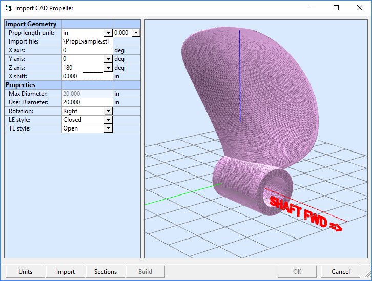 Import geometry. CAD файл. HYDROCOMP PROPCAD Premium. Импорт из САПР (SDTS). Pitch Propeller 3d CAD.