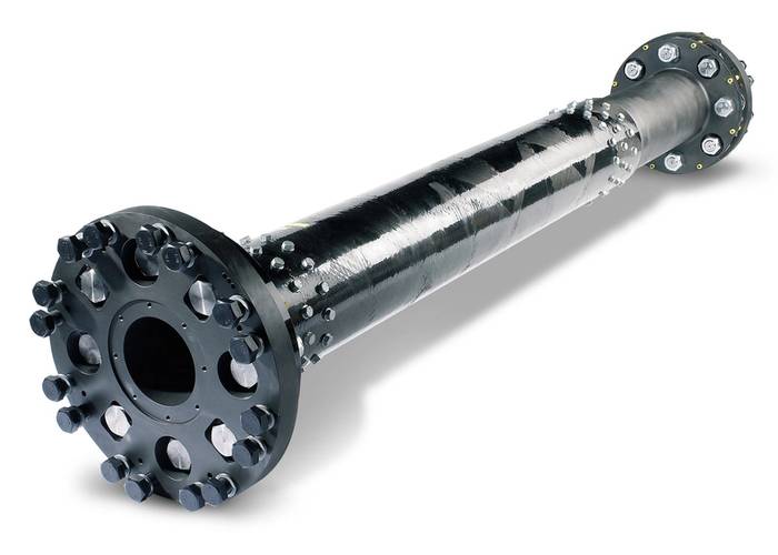 Carbon fiber shaft couplings can allow very long shaft spans without the need for intermediate bearings or supports (Photo: Bibby Turboflex)