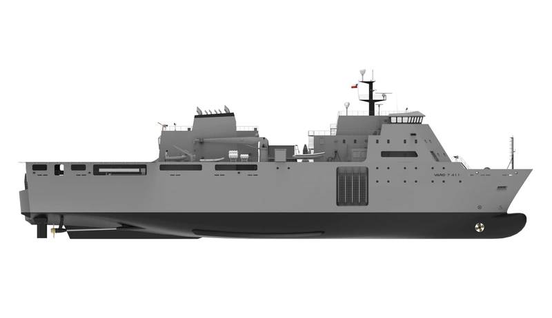 The Chilean Navy LPDs are being constructed for the Escotillón IV project at the state-owned Astilleros y Maestranzas de la Armada (ASMAR) shipyard. Image courtesy Chilean Navy/DMC