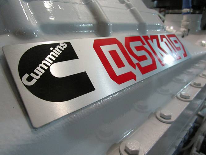 New Cummins engine inside the Norman O (Photo courtesy of Olson Marine)