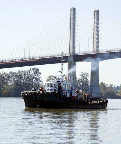 The David J just off the Sylte Shipyard on the Fraser River (Photo courtesy of Haig-Brown/Cummins)