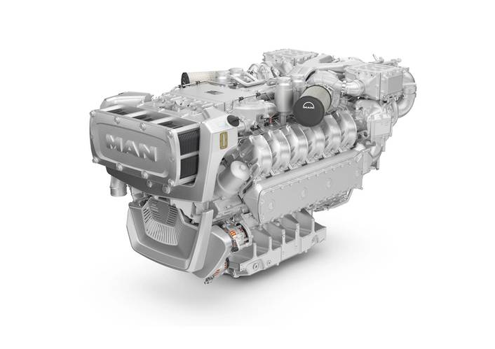 MAN Engines has increased its range of engines for light, medium and heavy-duty marine applications with the launch of a new D3872 V12 engine.
Source: MAN Engines