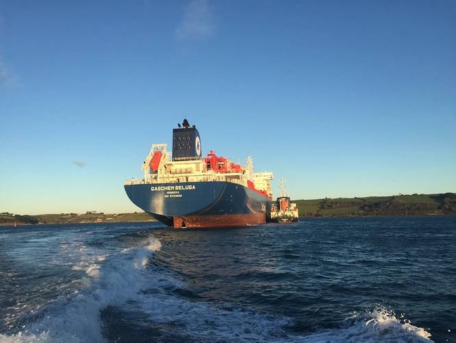 The Gaschem Beluga, which along with its sister ship – the Gaschem Orca – has successfully amassed 10,000 running hours on ethane (Photo: Man Diesel & Turbo) 