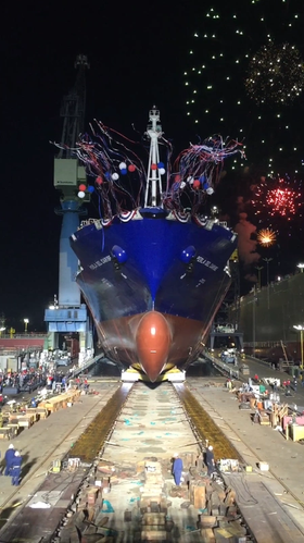 The LNG-fueled Marlin Clss ships will reduce NOx emissions by 98 percent, SOx by 97 percent, carbon dioxide by 72 and particulate matter by 60 percent compared to TOTE’s Ponce Class ships (Photo: General Dynamics NASSCO)
