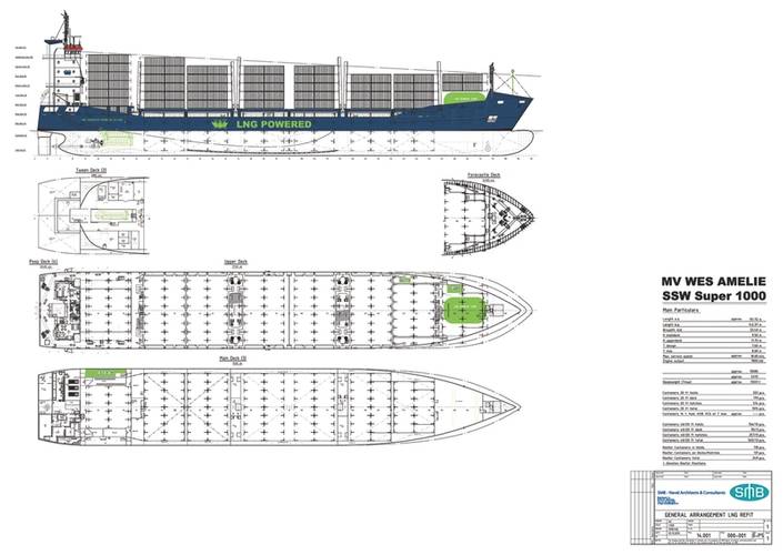 Masterplan of the Wes Amelie. (Photo: Wessels Reederei)