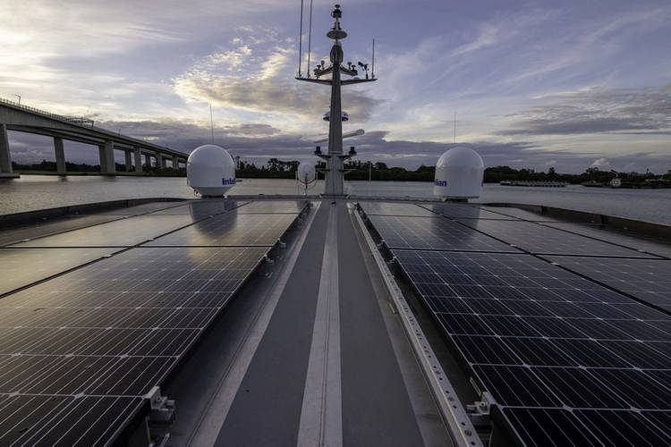 Reef Resilience's energy efficiency is aided by 6kW of roof-mounted solar panels. Photo courtesy Incat Crowther 