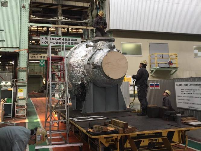 The SCR-HP reactor at Mitsui’s Tamano works (Image: MAN Diesel & Turbo)